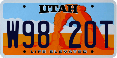 UT license plate W982OT