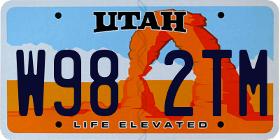 UT license plate W982TM