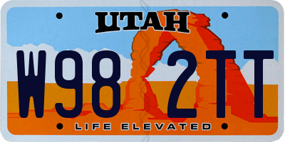 UT license plate W982TT