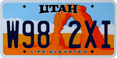 UT license plate W982XI