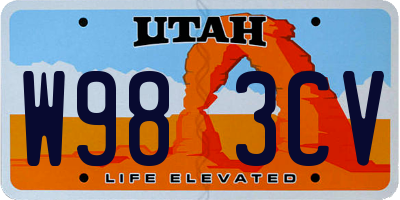 UT license plate W983CV