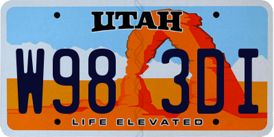 UT license plate W983DI