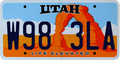 UT license plate W983LA