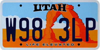 UT license plate W983LP