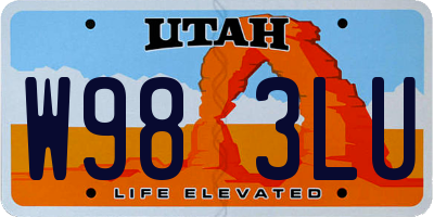 UT license plate W983LU