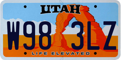 UT license plate W983LZ