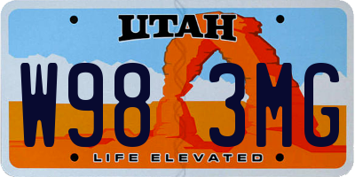 UT license plate W983MG