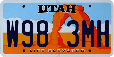 UT license plate W983MH