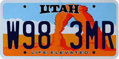 UT license plate W983MR