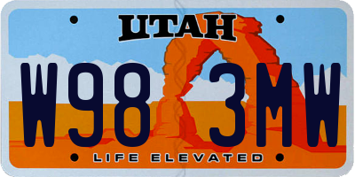 UT license plate W983MW