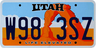 UT license plate W983SZ