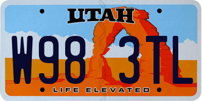 UT license plate W983TL