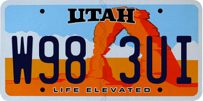 UT license plate W983UI
