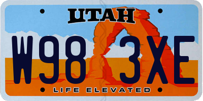 UT license plate W983XE