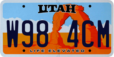 UT license plate W984CM