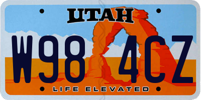 UT license plate W984CZ