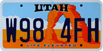UT license plate W984FH