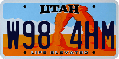 UT license plate W984HM
