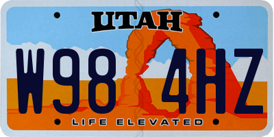 UT license plate W984HZ