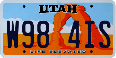UT license plate W984IS