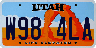 UT license plate W984LA