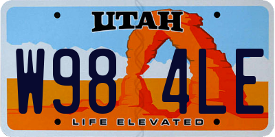 UT license plate W984LE