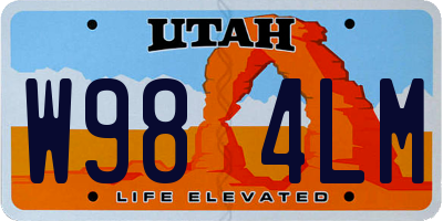 UT license plate W984LM