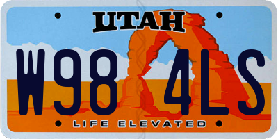 UT license plate W984LS