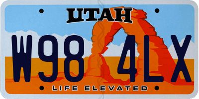 UT license plate W984LX
