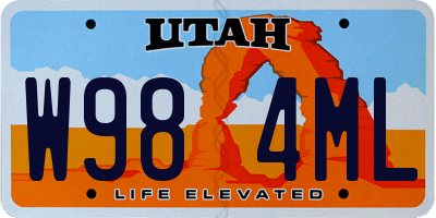 UT license plate W984ML