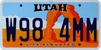 UT license plate W984MM