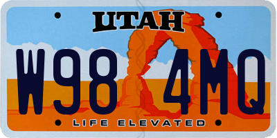 UT license plate W984MQ