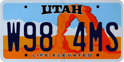 UT license plate W984MS
