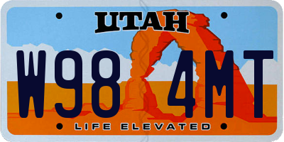UT license plate W984MT