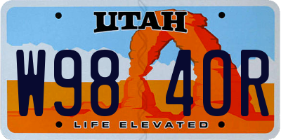 UT license plate W984OR