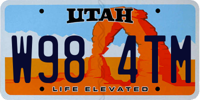 UT license plate W984TM