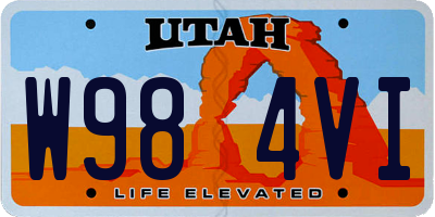 UT license plate W984VI