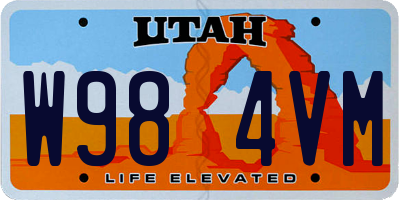 UT license plate W984VM