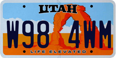 UT license plate W984WM