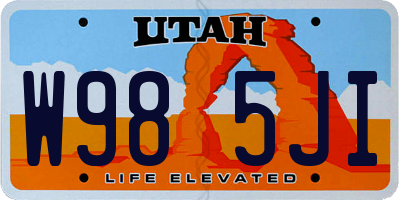 UT license plate W985JI