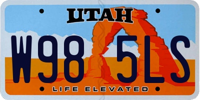 UT license plate W985LS