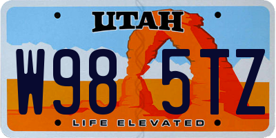 UT license plate W985TZ