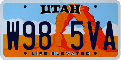 UT license plate W985VA