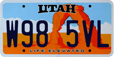 UT license plate W985VL