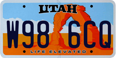 UT license plate W986CQ