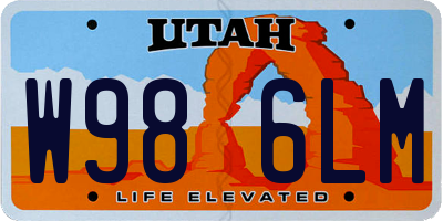 UT license plate W986LM