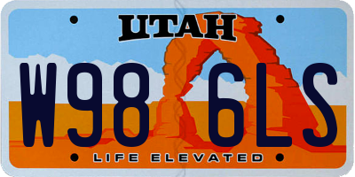 UT license plate W986LS