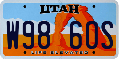 UT license plate W986OS