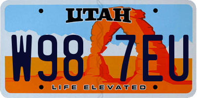 UT license plate W987EU