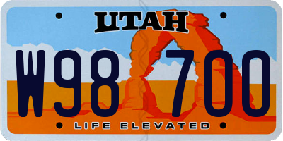 UT license plate W987OO